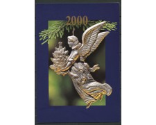 2000 - LOTTO/24344 - SVIZZERA - 90c. NATALE - QUARTINA SU FOLDER AUGURALE POSTE