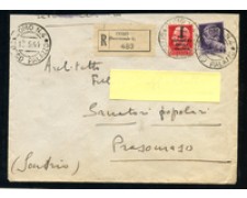 1944 - LOTTO/24693 - R.S.I. - BUSTA RACCOMANDATA DA COMO A PRESOMASO (SO)