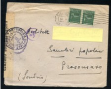 1944 - LOTTO/24695 - R.S.I.  - BUSTA DA COMO A PRASOMASO VERIFICATA CENSURA