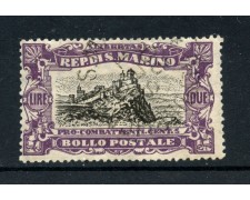 1918 SAN MARINO - 2 LIRE+5 CENTESIMI PRO COMBATTENTI - USATO - LOTTO/25062 1918 SAN MARINO - 2 LIRE+5 CENTESIMI PRO COMBATTENTI - USATO - LOTTO/25062
