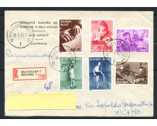 1962 - BELGIO - PRO FANCIULLI HANDICAPPATI 6v. - BUSTA RACCOMANDATA - LOTTO/25136 1962 - BELGIO - PRO FANCIULLI HANDICAPPATI 6v. - BUSTA RACCOMANDATA - LOTTO/25136