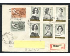 1962 - BELGIO - DIRITTI UOMO + ANTITUBERCOLARE 8v. - BUSTA RACCOMANDATA - LOTTO/25137 1962 - BELGIO - DIRITTI UOMO + ANTITUBERCOLARE 8v. - BUSTA RACCOMANDATA - LOTTO/25137