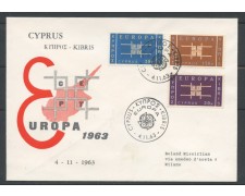 1963 - CIPRO - EUROPA 3v. - BUSTA FDC - LOTTO/25138 1963 - CIPRO - EUROPA 3v. - BUSTA FDC - LOTTO/25138