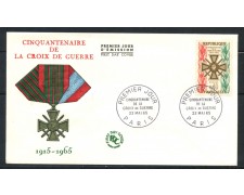 1965 - FRANCIA - CINQUANTENARIO CROCE DI GUERRA - BUSTA FDC - LOTTO/25210