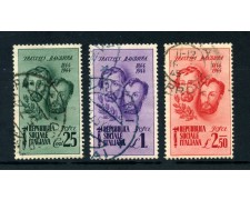 1944 - REPUBBLICA SOCIALE - FRATELLI BANDIERA 3v. - USATI - LOTTO/25250 1944 - REPUBBLICA SOCIALE - FRATELLI BANDIERA 3v. - USATI - LOTTO/25250