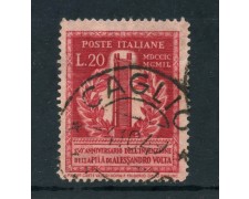 1949 - REPUBBLICA - 20 LIRE A. VOLTA - USATO - LOTTO/25255