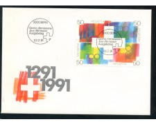 1991 - SVIZZERA - CENTENARIO DELLA CONFEDERAZIONE - BUSTA FDC - LOTTO/25309