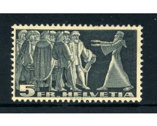 1938 - SVIZZERA - 5 Fr. SOGGETTI STORICI - NUOVO - LOTTO/25336 1938 - SVIZZERA - 5 Fr. SOGGETTI STORICI - NUOVO - LOTTO/25336