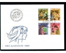 1989 - SVIZZERA - PRO JUVENTUTE 4v. - BUSTA FDC - LOTTO/25369
