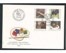 1986 - SVIZZERA - PRO PATRIA TESORI DEI MUSEI - BUSTA FDC - LOTTO/25374