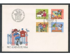 1984 - SVIZZERA - PRO JUVENTUTE 4v. - BUSTA FDC - LOTTO/25388