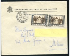 1962 - VATICANO - BUSTA DELLA SEGRETERIA DI STATO PER MILANO- LOTTO/25719 1962 - VATICANO - BUSTA DELLA SEGRETERIA DI STATO PER MILANO- LOTTO/25719