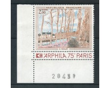 1974 - FRANCIA - OPERE D'ARTE  SISLEY - NUOVO - LOTTO/26108