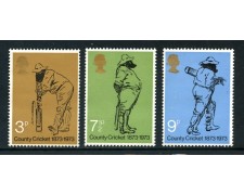 1973 - GRAN BRETAGNA - COUNTRY CRICKET 3v. - NUOVI - LOTTO/26335
