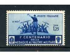 1934 - REGNO - 1,25 LIRE MEDAGLIE AL VALORE - NUOVO - LOTTO/26355 1934 - REGNO - 1,25 LIRE MEDAGLIE AL VALORE - NUOVO - LOTTO/26355