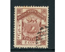 1886/89 - NORD BORNEO - 2 CENT. BRUNO - USATO - LOTTO/26962 1886/89 - NORD BORNEO - 2 CENT. BRUNO - USATO - LOTTO/26962