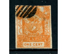 1889/92 - NORD BORNEO - 1 CENT. ARANCIO - NON DENTELLATO - USATO - LOTTO/26964 1889/92 - NORD BORNEO - 1 CENT. ARANCIO - NON DENTELLATO - USATO - LOTTO/26964