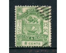 1889/92 - NORD BORNEO - 8 VERDE CENT. ROSA - USATO - LOTTO/26975U 1889/92 - NORD BORNEO - 8 VERDE CENT. ROSA - USATO - LOTTO/26975U