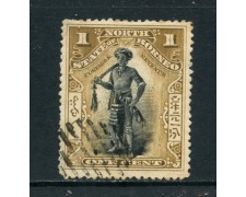 1897/900 - NORD BORNEO - 1 CENT. BISTRO NERO - USATO - LOTTO/26982 1897/900 - NORD BORNEO - 1 CENT. BISTRO NERO - USATO - LOTTO/26982