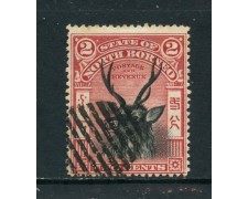 1897/900 - NORD BORNEO - 2 CENT. CARMINIO NERO - USATO - LOTTO/26983 1897/900 - NORD BORNEO - 2 CENT. CARMINIO NERO - USATO - LOTTO/26983