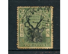 1897/900 - NORD BORNEO - 2 CENT. VERDE NERO - USATO - LOTTO/26984 1897/900 - NORD BORNEO - 2 CENT. VERDE NERO - USATO - LOTTO/26984