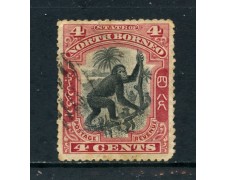 1897/900 - NORD BORNEO - 4 CENT. ROSSO NERO - USATO - LOTTO/26987U 1897/900 - NORD BORNEO - 4 CENT. ROSSO NERO - USATO - LOTTO/26987U