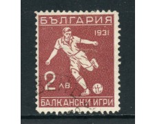 1931 - BULGARIA - 2 l. GIOCHI BALCANICI - USATO - LOTTO/27138 1931 - BULGARIA - 2 l. GIOCHI BALCANICI - USATO - LOTTO/27138