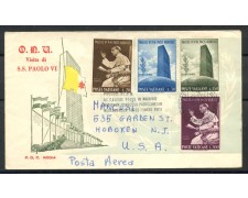 1965 - VATICANO - IL PAPA ALL'ONU - BUSTA FDC RODIA VIAGGIATA - LOTTO/27669 1965 - VATICANO - IL PAPA ALL'ONU - BUSTA FDC RODIA VIAGGIATA - LOTTO/27669