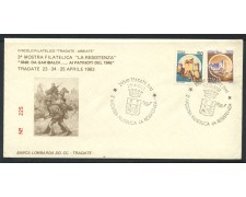 1983 - REPUBBLICA - TRADATE (VA) - MOSTRA FILAT. LA RESISTENZA - BUSTA - LOTTO/27799 1983 - REPUBBLICA - TRADATE (VA) - MOSTRA FILAT. LA RESISTENZA - BUSTA - LOTTO/27799