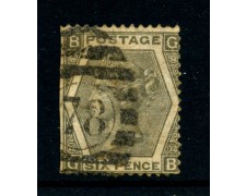 1872 - GRAN BRETAGNA - 6P. GRIGIO OLIVA - USATO DIFETTOSO - LOTTO/27809