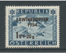 1954 - AUSTRIA - PER LE VITTIME DELLE VALANGHE - NUOVO - LOTTO/27903