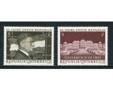1970 - AUSTRIA - 25° DELLA SECONDA REPUBBLICA 2v.- NUOVI - LOTTO/27948 1970 - AUSTRIA - 25° DELLA SECONDA REPUBBLICA 2v.- NUOVI - LOTTO/27948