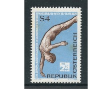 1974 - AUSTRIA - CAMPIONATI DI NUOTO - NUOVO - LOTTO/28018