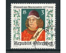 1977 - AUSTRIA - OSWALD VON WOLKENSTEIN - USATO - LOTTO/28085 1977 - AUSTRIA - OSWALD VON WOLKENSTEIN - USATO - LOTTO/28085