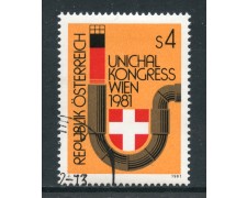 1981 - AUSTRIA - CONGRESSO UNICHAL - USATO - LOTTO/28220