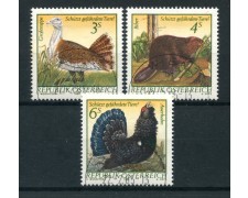 1982 - AUSTRIA - ANIMALI PROTETTI 3v. - USATI - LOTTO/28261