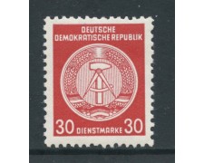 1954 - GERMANIA DDR - SERVIZIO - 30p. ROSSO BRUNO STEMMA - NUOVO - LOTTO/28655 1954 - GERMANIA DDR - SERVIZIO - 30p. ROSSO BRUNO STEMMA - NUOVO - LOTTO/28655