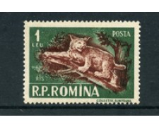 1956 - LOTTO/5077 - ROMANIA -  1 LEU LINCE - NUOVO