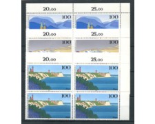 1993 - LOTTO/5325Q - GERMANIA - VEDUTE 3v. - QUARTINE NUOVI