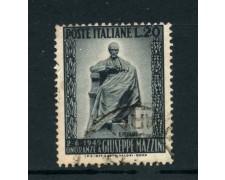1949 - LOTTO/6079UD - REPUBBLICA - 20 Lire MONUMENTO A MAZZINI - USATO