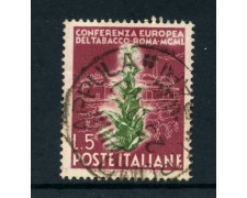 1950  - REPUBBLICA - 5 LIRE TABACCO USATO - LOTTO/6109U