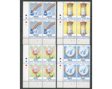 1995 - LOTTO/8153Q - SAN MARINO - ANNIVERSARIO ONU 4v. - QUARTINE