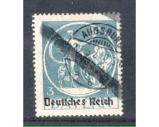 1920 - LOTTO/GER235U - GERMANIA - 3 M. AZZURRO USATO 1920 - LOTTO/GER235U - GERMANIA - 3 M. AZZURRO USATO