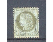 1871/75 - LOTTO/9923 - FRANCIA - 1c. VERDE OLIVA - USATO