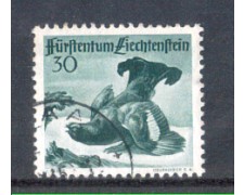 1950 - LOTTO/LIE248U - LIECHTENSTEIN - 30r. FAGIANO DI MONTE - USATO
