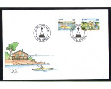 1991 - LBF/4091 - ISOLE ALAND - TURISMO 2v. - BUSTA FDC