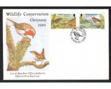 1980 - LBF/3369 - ISOLA DI MAN - WILDLIFE CONSERVATION - BUSTA FDC