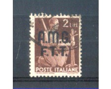 1947 - LOTTO/10175U - TRIESTE A - 2 LIRE DEMOCRATICA USATO