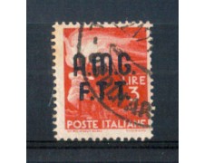 1947 - LOTTO/10176U - TRIESTE A - 3 LIRE DEMOCRATICA USATO