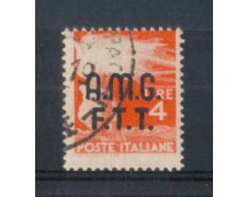 1947 - LOTTO/10177U - TRIESTE A - 4 LIRE DEMOCRATICA USATO